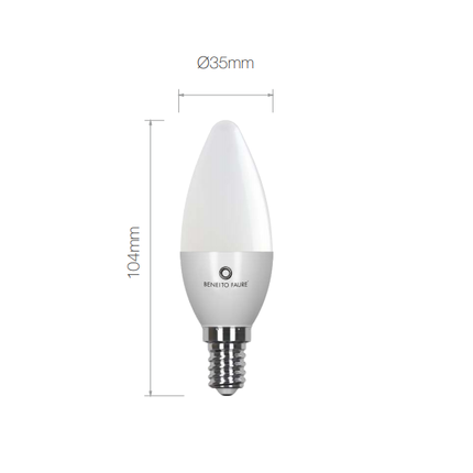 lampadina led flama e14 5.5w luce calda 830 beneito faure dimmerabile