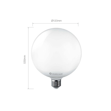 lampadina led globo e27 15w luce naturale 840 beneito faure