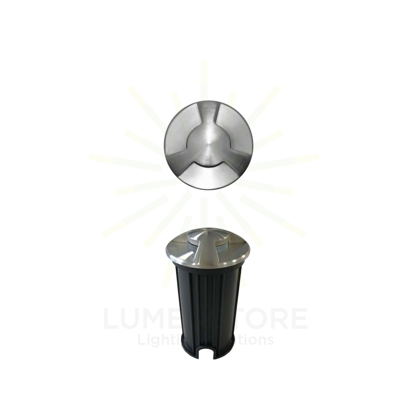 faretto da esterno nix 2w luce calda 830 beneito faure inox ip67 ik09