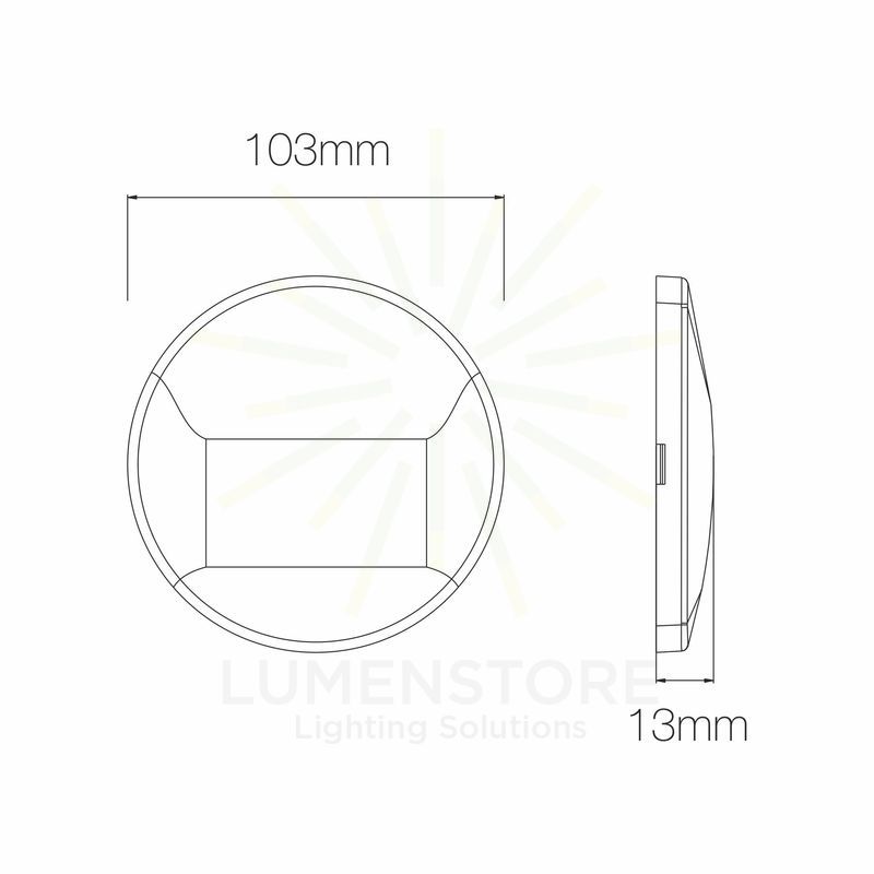 segnapasso mis r 3w switch 2700k 3200k 4000k beneito faure bianco ip65 ik06
