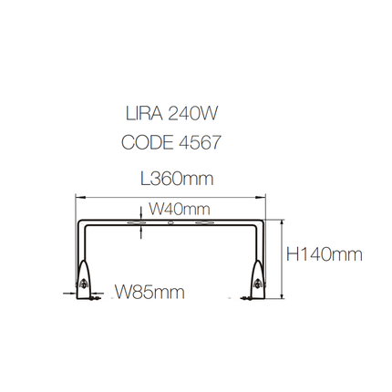 accessorio installazione a soffitto lira ufo lens beneito faure 4567 nero