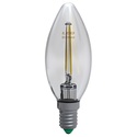 lampadina led candela e14 4w luce calda 3000k ecoman vetro trasparente