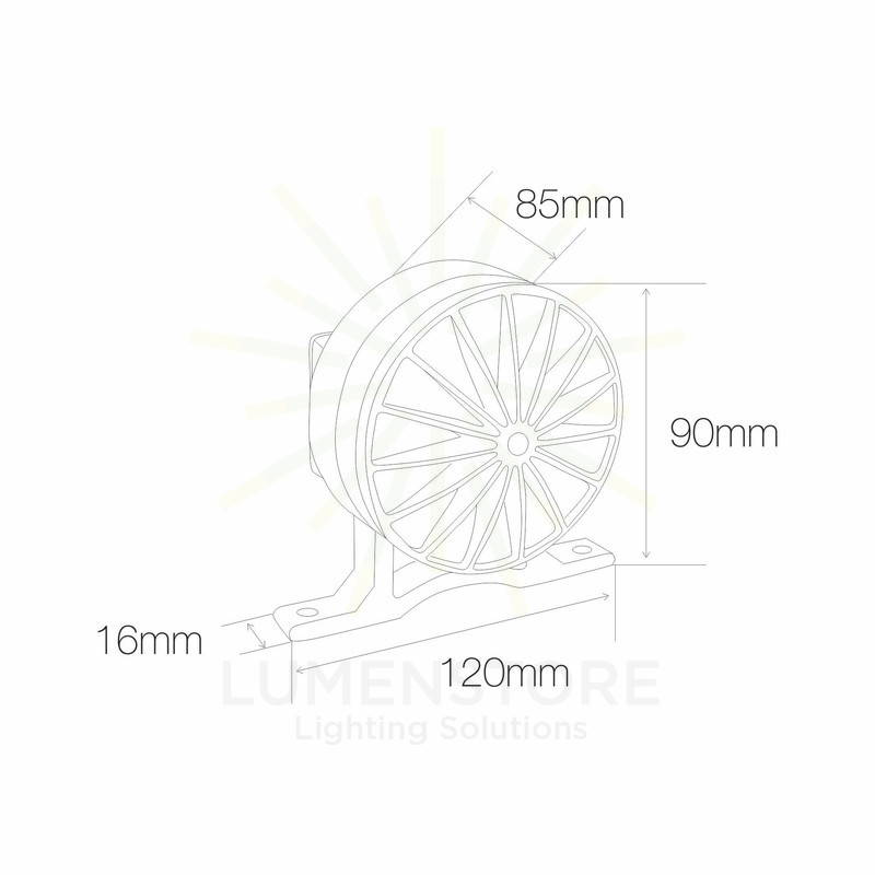 faretto da esterno nik 5w luce calda 730 beneito faure grigio ip65 ik05