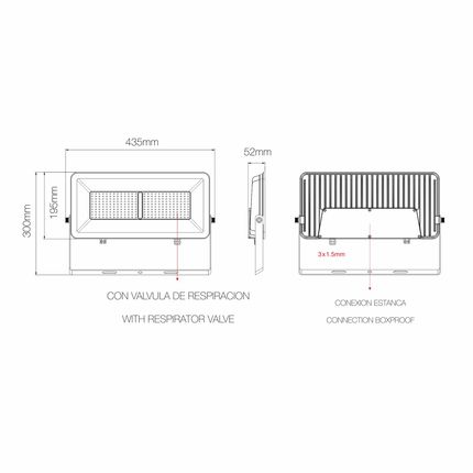 proiettore polaris 150w luce calda 830 beneito faure nero ip65 ik08