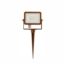 proiettore sky 10w luce calda 830 beneito faure corten con picchetto ip65 ik08