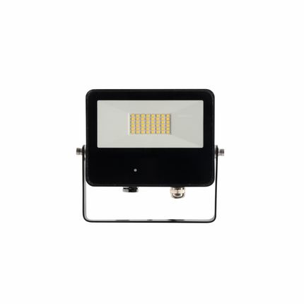 proiettore sky 30w luce fredda 850 beneito faure nero con sensore a microonde ip65 ik08