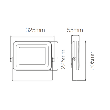 proiettore sky 100w luce calda 822 beneito faure nero ip65 ik08