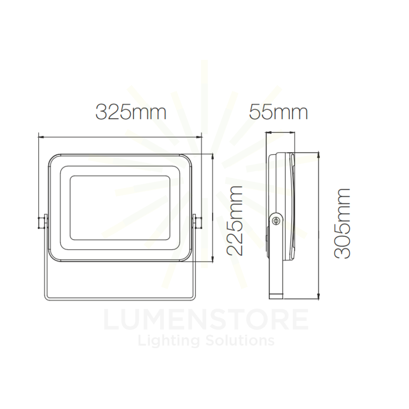 proiettore sky 100w luce calda 822 beneito faure nero ip65 ik08