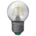 lampadina led sfera e27 4w luce calda 3000k ecoman vetro satinato