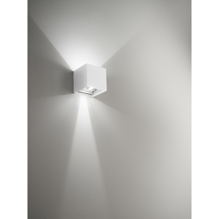 applique henk-q 2x5w luce calda 3000k gealed nero ip54