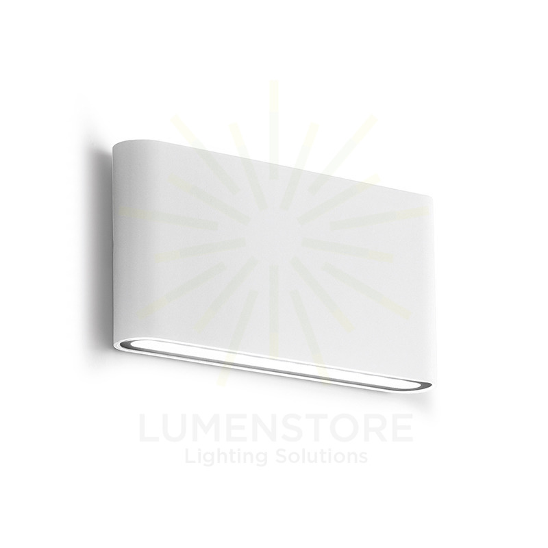 applique taarhi 2x6w luce calda 3000k gealed bianco ip54 piccolo