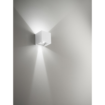 applique henk-q 2x5w luce naturale 4000k gealed bianco ip54