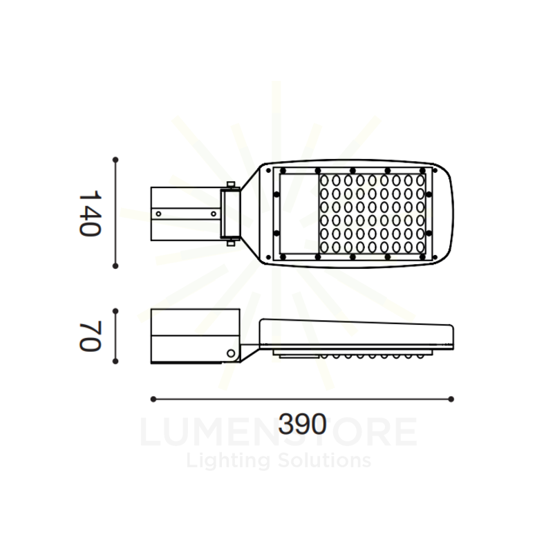 lampione tistar 50w luce naturale 4000k gealed ip65