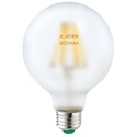 lampadina led globo g95 e27 10w luce calda 3000k ecoman vetro satinato