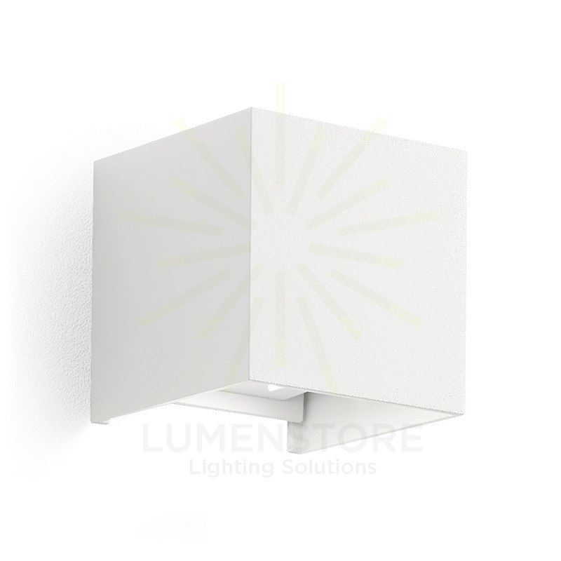 applique henk-q 2x5w luce naturale 4000k gealed bianco ip54