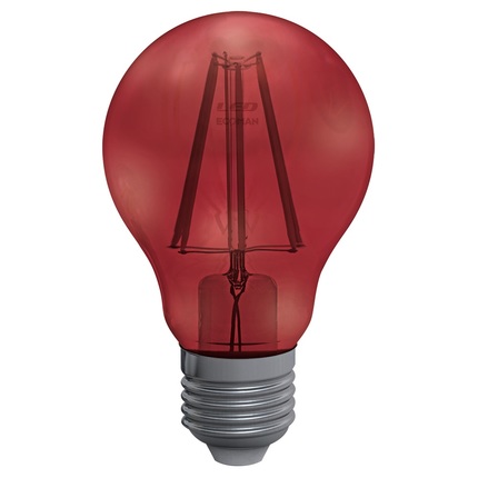 Lampadina LED Goccia Decor E27 4W luce rossa ECOMAN