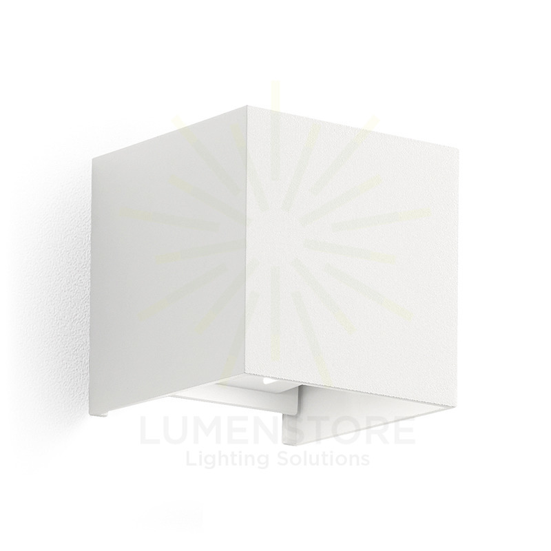applique henk-q 2x5w luce calda 3000k gealed bianco ip54