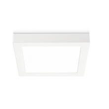 plafoniera sham 18w luce calda 3000k gealed quadrato grande bianco