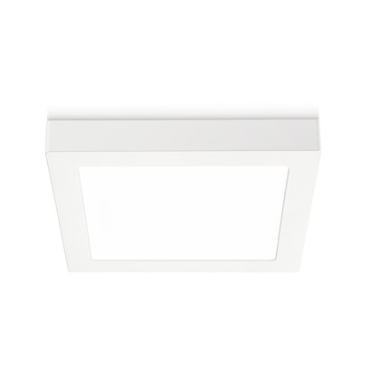 plafoniera sham 18w luce calda 3000k gealed quadrato grande bianco