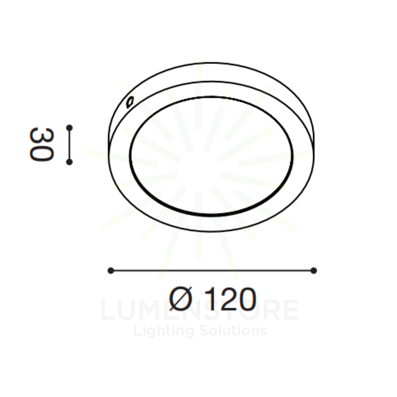 plafoniera sham 6w luce naturale 4000k gealed tondo piccolo bianco