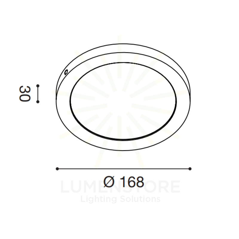 plafoniera sham 12w luce calda 3000k gealed tondo medio bianco