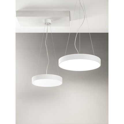 plafoniera biham 40w luce calda 3000k gealed tondo piccolo bianco