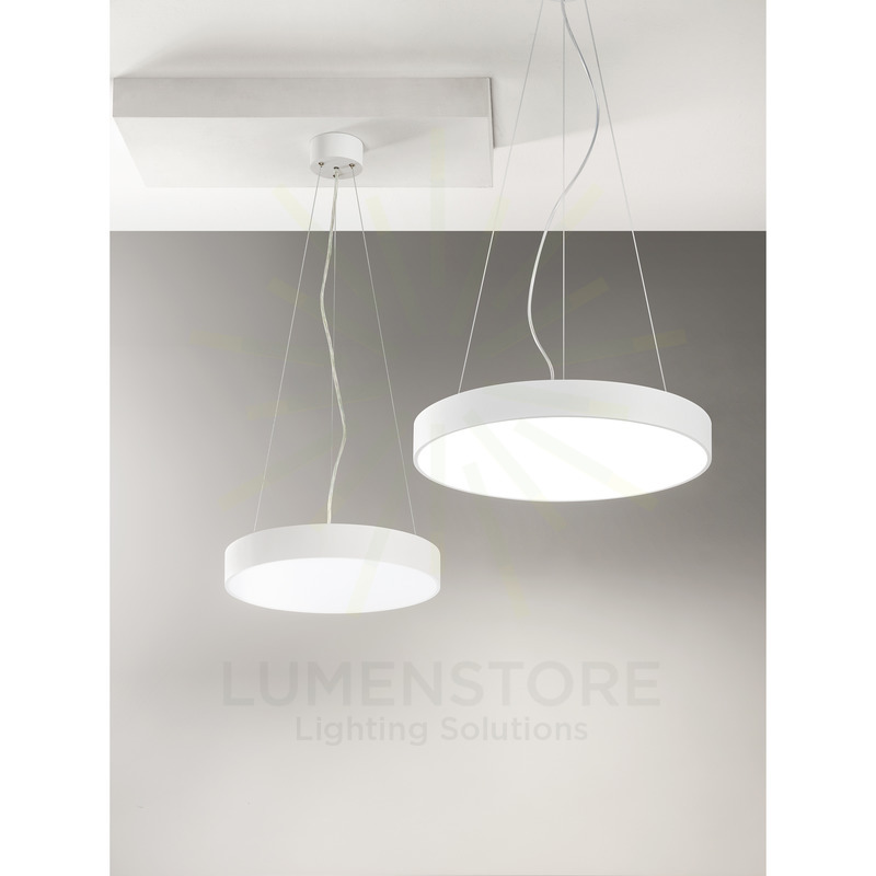 plafoniera biham 60w luce naturale 4000k gealed rotondo bianco