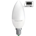 lampadina led candela e14 6w luce fredda 6000k ecoman vetro ghiaccio confezione 4 pezzi