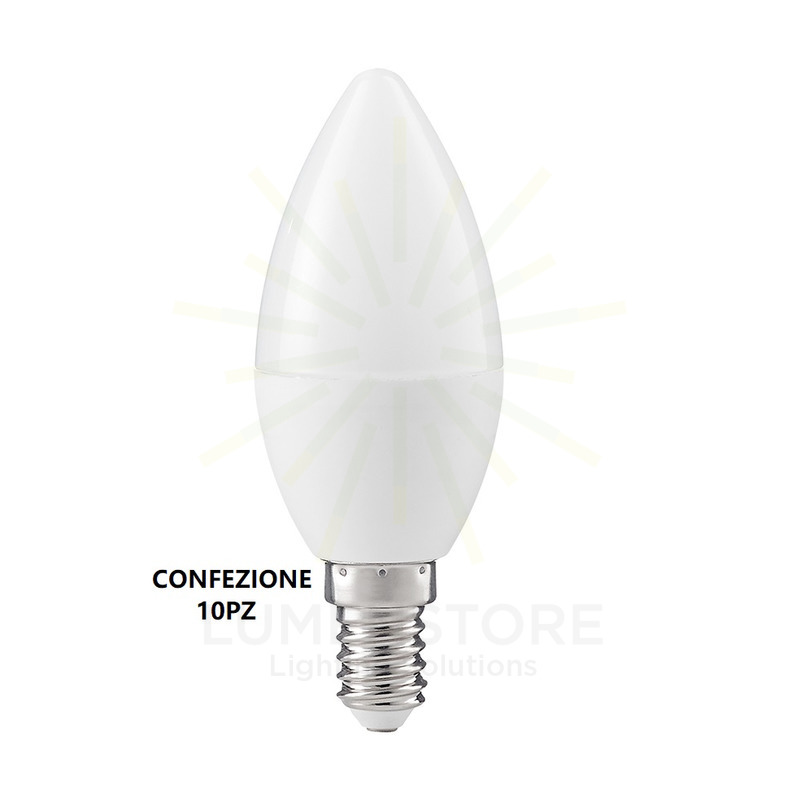 lampadina led gla234c e14 5w luce calda 3000k gealed box 10 pezzi