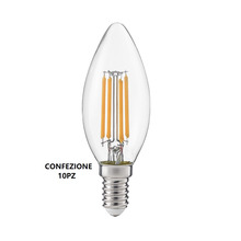 lampadina led gla270c e14 6w luce calda 2700k gealed box 10 pezzi