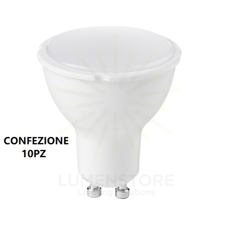 lampadina led gla244c gu10 7w luce calda 3000k gealed box 10 pezzi