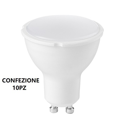 lampadina led gla242c gu10 5w luce calda 3000k gealed box 10 pezzi