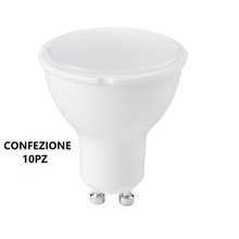 lampadina led gla244n gu10 7w luce naturale 4000k gealed box 10 pezzi