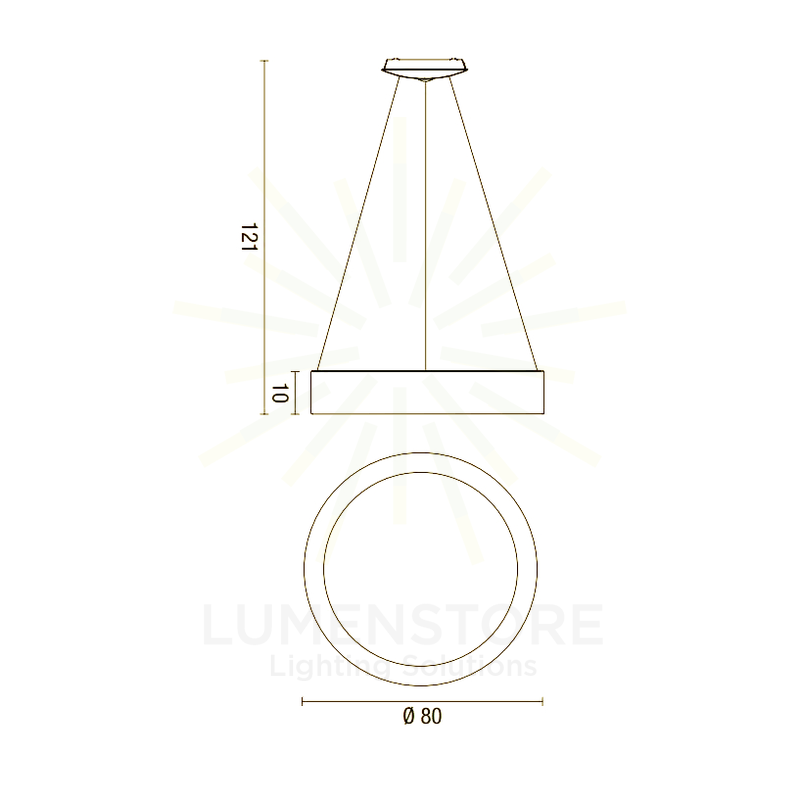 lampadario band diodi 90w luce calda 3200k affralux sabbia grande