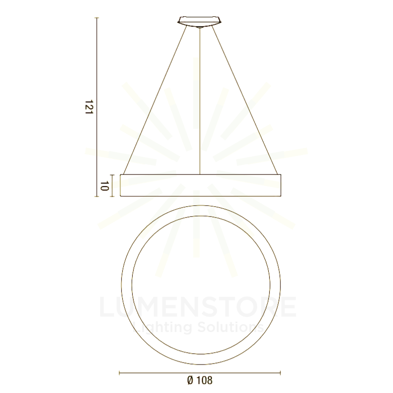 lampadario band diodi 136w luce calda 3200k affralux sabbia xl