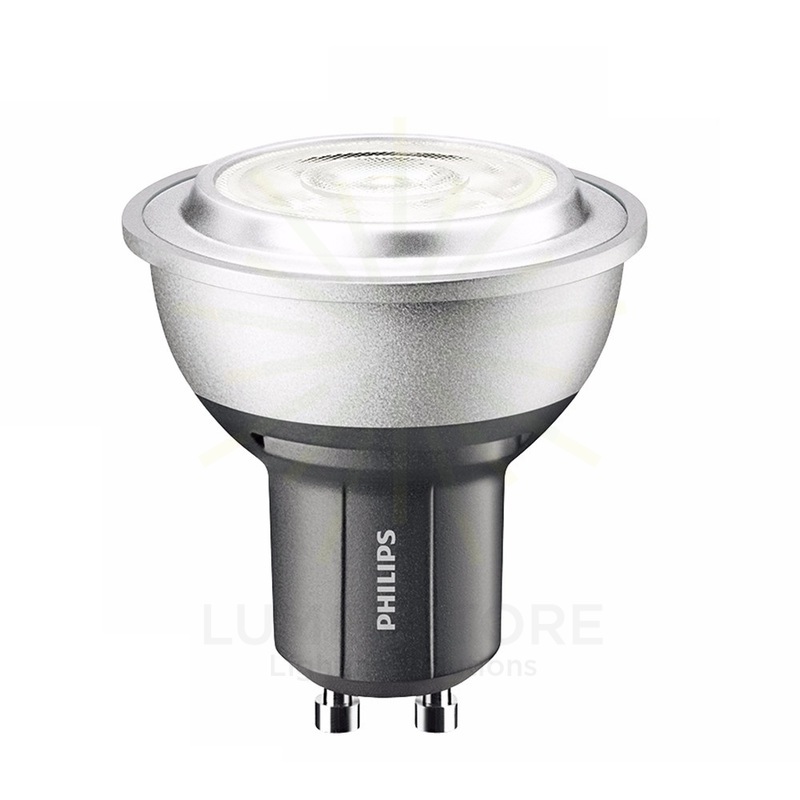 lampadina led gu10 5.4w luce calda 930 philips master ledspot mv 40°