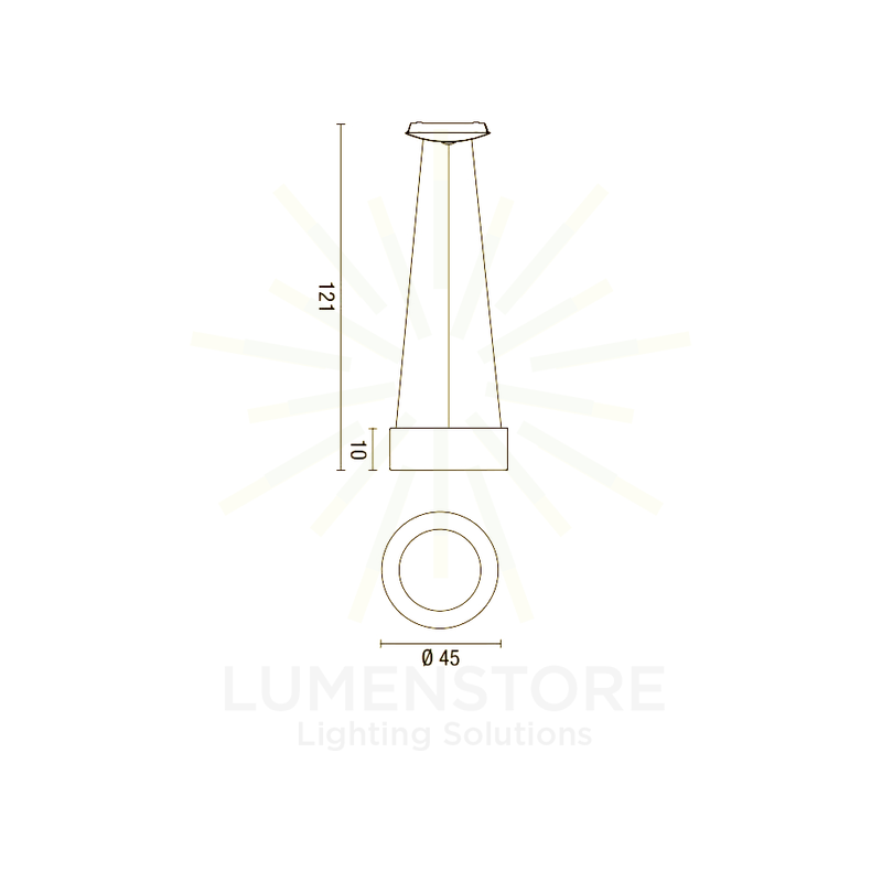 lampadario band diodi 25w luce calda 3200k affralux sabbia piccolo