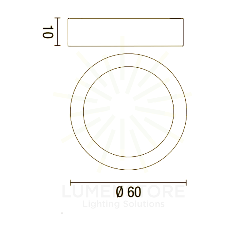 plafoniera band diodi 35w luce calda 3200k affralux bianco medio