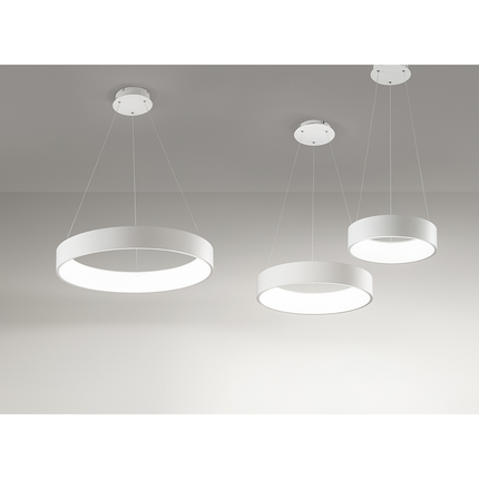 lampadario band diodi 136w luce calda 3200k affralux bianco xl