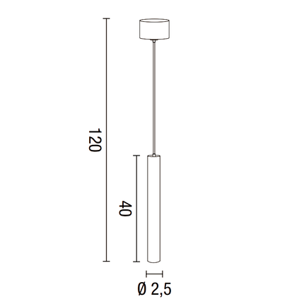 lampadario tubi diodi 3w luce calda 3000k affralux piccolo tondo bianco