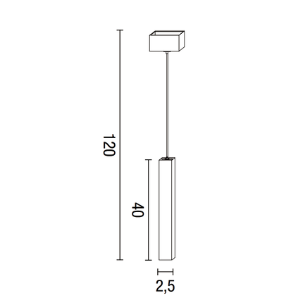 lampadario tubi diodi 3w luce calda 3000k affralux piccolo quadrato bianco