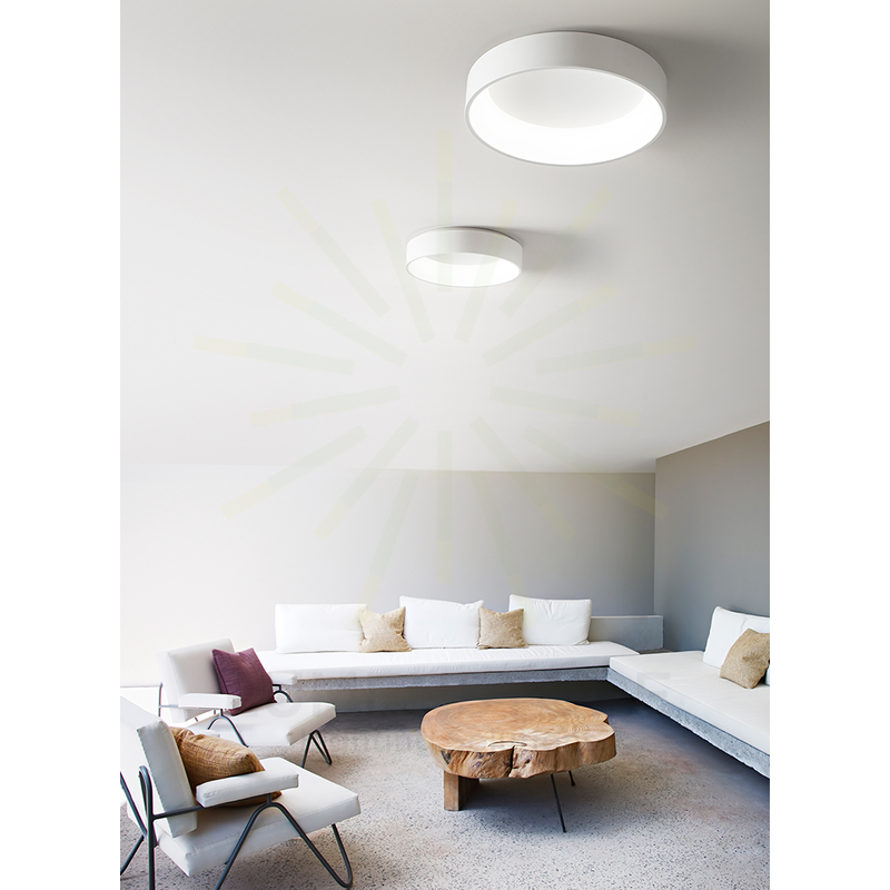 plafoniera band diodi 136w luce calda 3200k affralux bianco xl