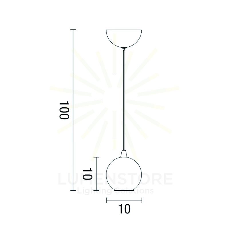 lampadario bol diodi sfera 3w luce calda 3000k affralux 1 luce