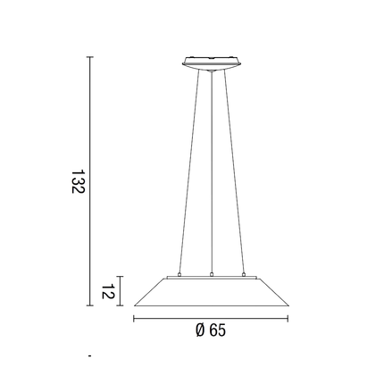 lampadario parabole diodi 30w luce calda 3200k affralux cono tronco