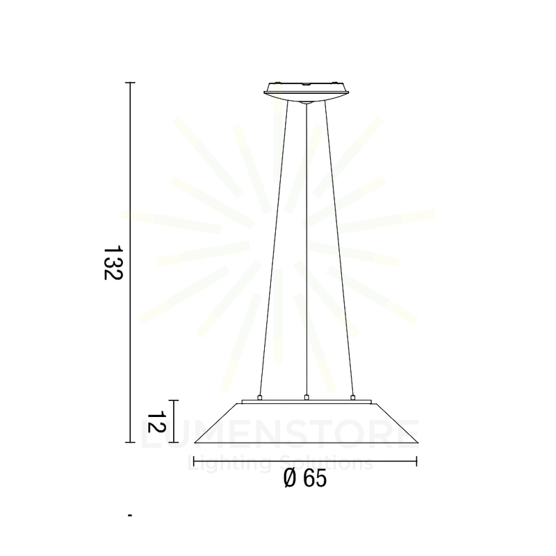 lampadario parabole diodi 30w luce calda 3200k affralux cono tronco