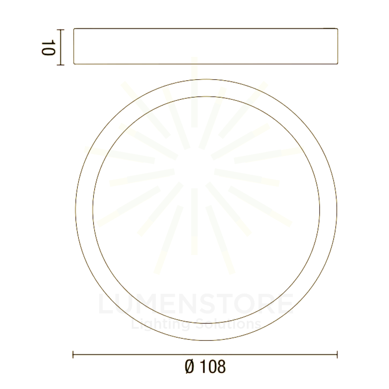 plafoniera band diodi 136w luce calda 3200k affralux sabbia xl