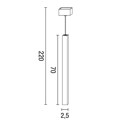 lampadario tubi diodi 3w luce calda 3000k affralux grande quadrato nero