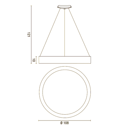 lampadario band diodi 136w luce calda 3200k affralux bianco xl