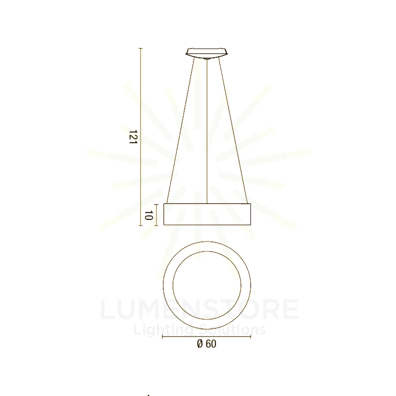 lampadario band diodi 35w luce calda 3200k affralux sabbia medio