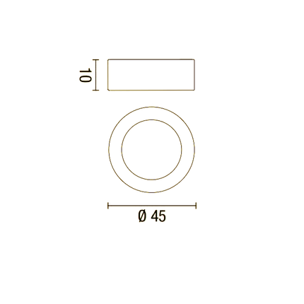 plafoniera band diodi 25w luce calda 3200k affralux bianco piccolo